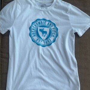 Abercrombie Kids White Tee with Blue Graphic